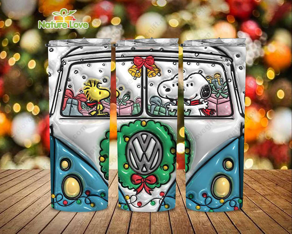 Snoopy Peanuts Tumbler 3D Cartoon Christmas Tumblers