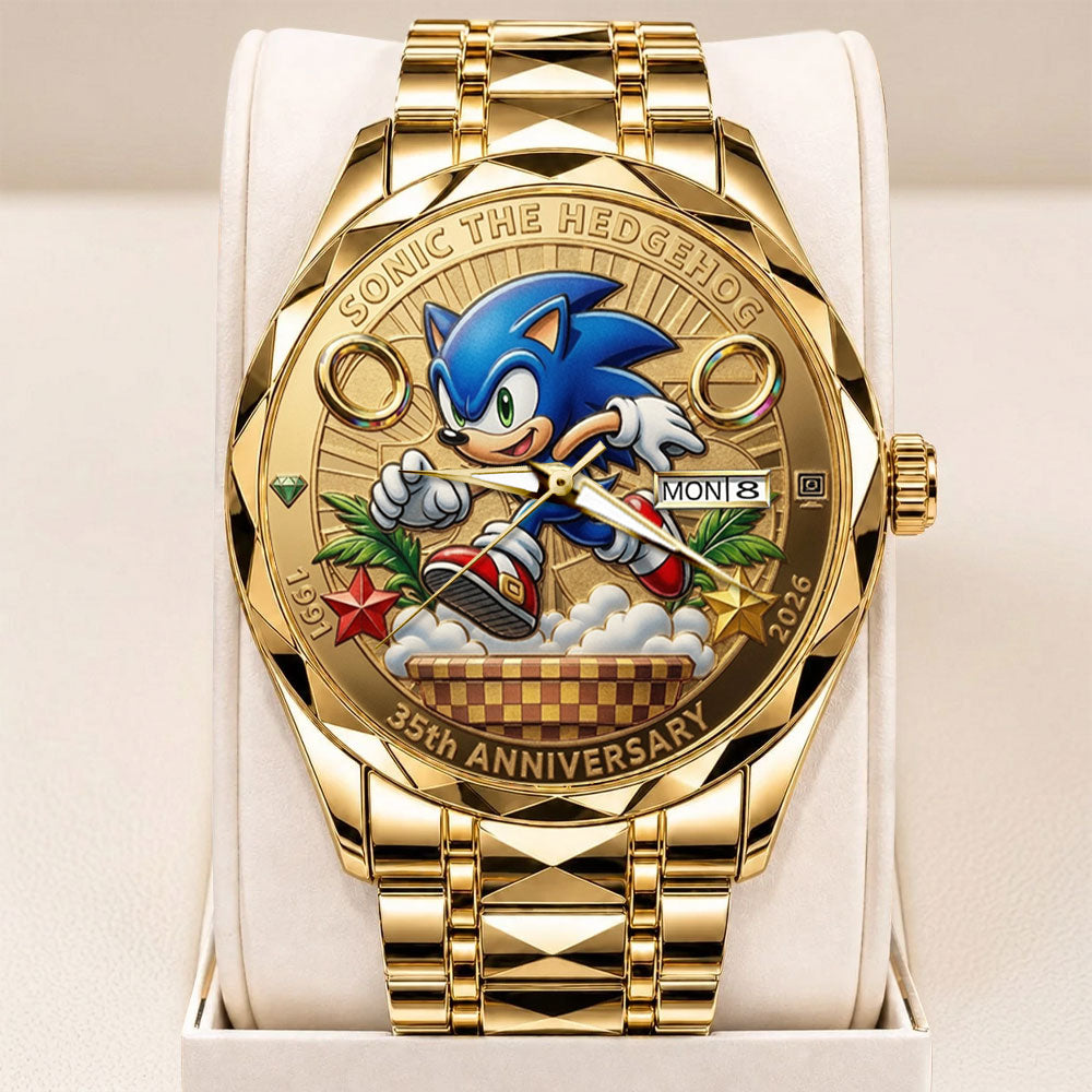 Sonic the Hedgehog 35th Anniversary Alloy Luxury Quartz Watch – TANTN24062