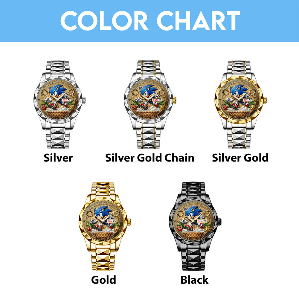 Sonic the Hedgehog 35th Anniversary Alloy Luxury Quartz Watch – TANTN24062