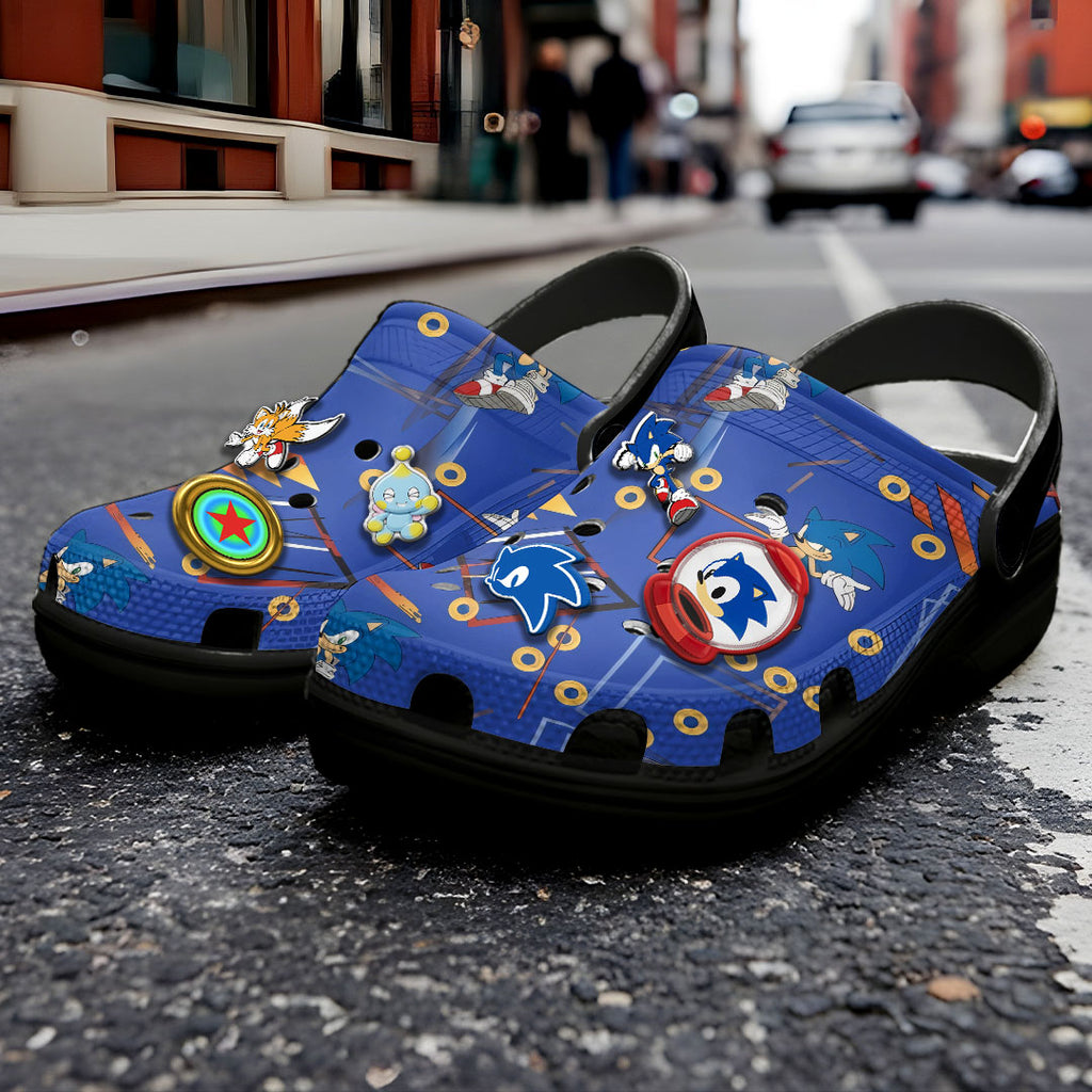Sonic the Hedgehog 35th Anniversary Custom Clogs – TANTN24094