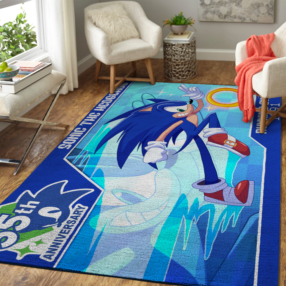 Sonic the Hedgehog 35th Anniversary Rectangular Rug – TANTN24085