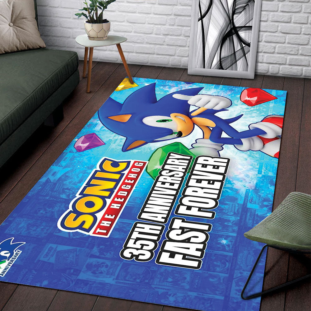 Sonic the Hedgehog 35th Anniversary Rectangular Rug – TMTHU7267