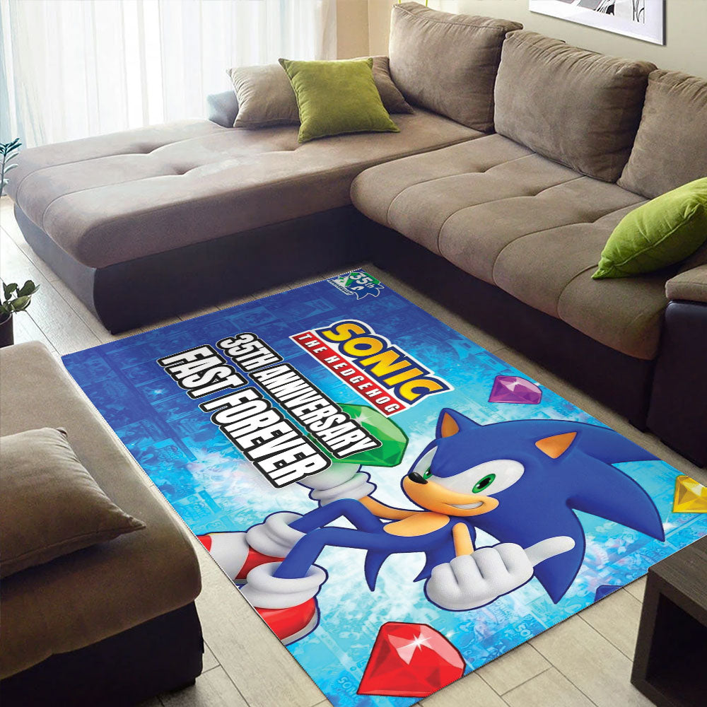 Sonic the Hedgehog 35th Anniversary Rectangular Rug – TMTHU7267