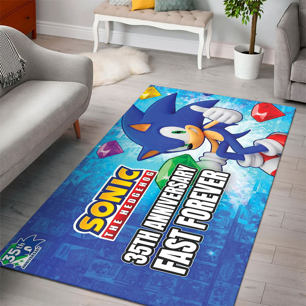 Sonic the Hedgehog 35th Anniversary Rectangular Rug – TMTHU7267