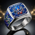 Sonic the Hedgehog 35th Anniversary 3D Engraved Ring – GNE7286
