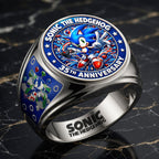 Sonic the Hedgehog 35th Anniversary 3D Engraved Ring – GNE7286