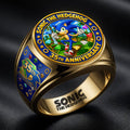 Sonic the Hedgehog 35th Anniversary 3D Engraved Ring – GNE7287