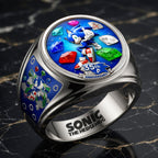 Sonic the Hedgehog 35th Anniversary 3D Engraved Ring – GNE7289