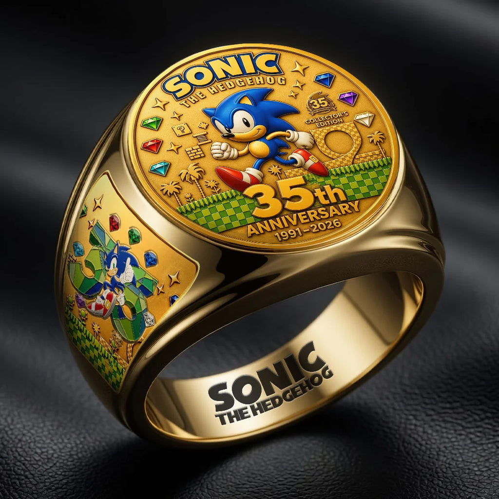 Sonic the Hedgehog 35th Anniversary 3D Engraved Ring – HOATT20657