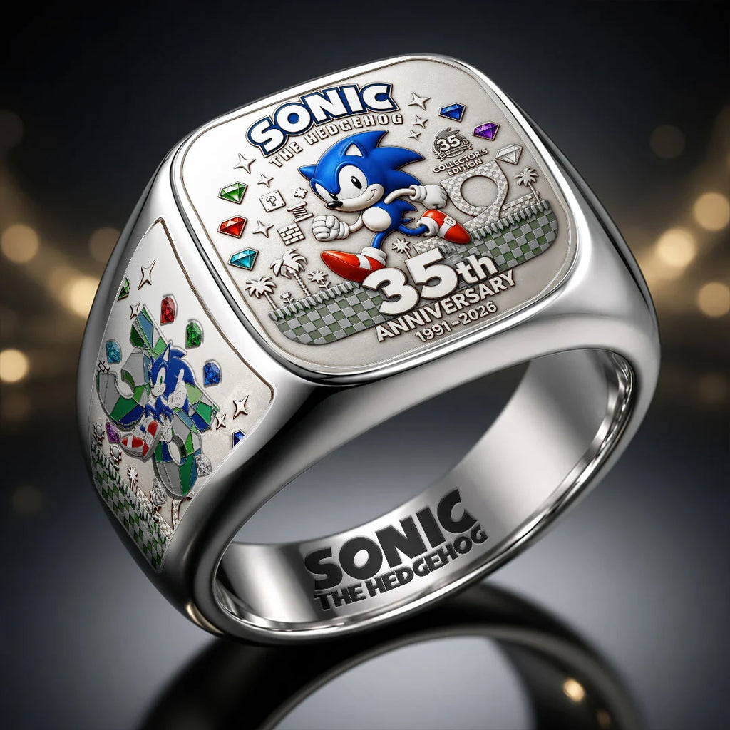 Sonic the Hedgehog 35th Anniversary 3D Engraved Ring – HOATT20657