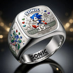 Sonic the Hedgehog 35th Anniversary 3D Engraved Ring – HOATT20657