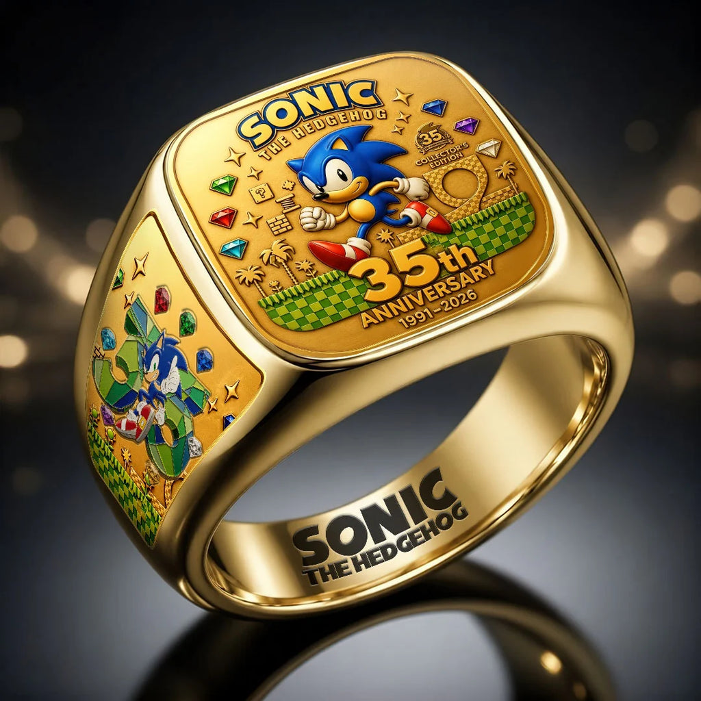 Sonic the Hedgehog 35th Anniversary 3D Engraved Ring – HOATT20657