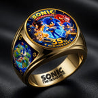Sonic the Hedgehog 35th Anniversary 3D Engraved Ring – HOATT20659