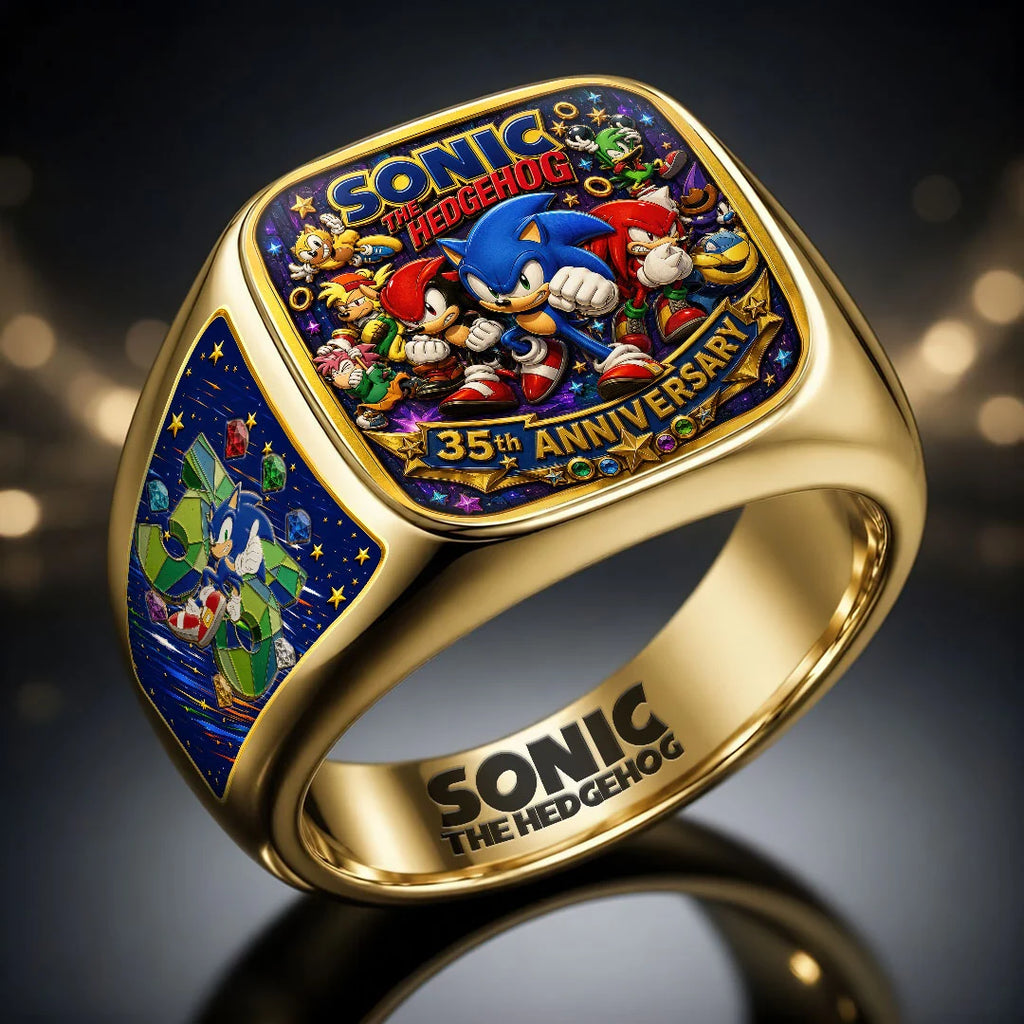 Sonic the Hedgehog 35th Anniversary 3D Engraved Ring – HOATT20720