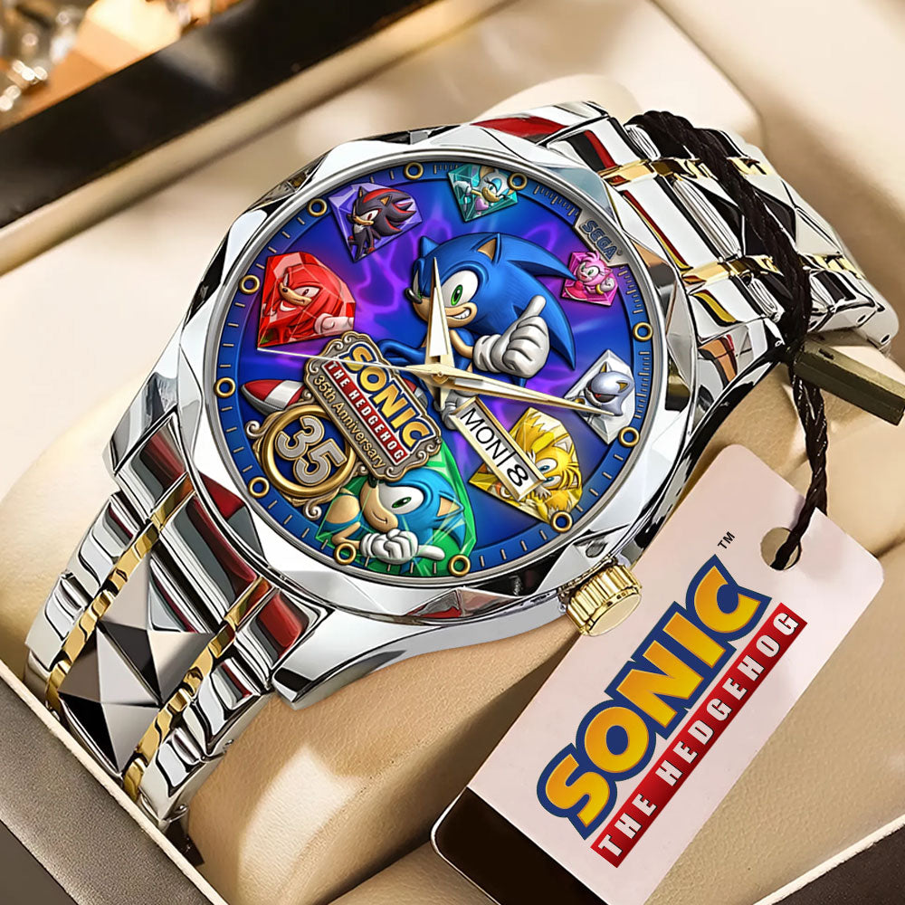 Sonic the Hedgehog 35th Anniversary Alloy Luxury Quartz Watch – TMTHU7154