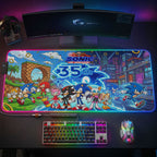 Sonic the Hedgehog 35th Anniversary Custom Gaming Desk Mat – TMTHU7141