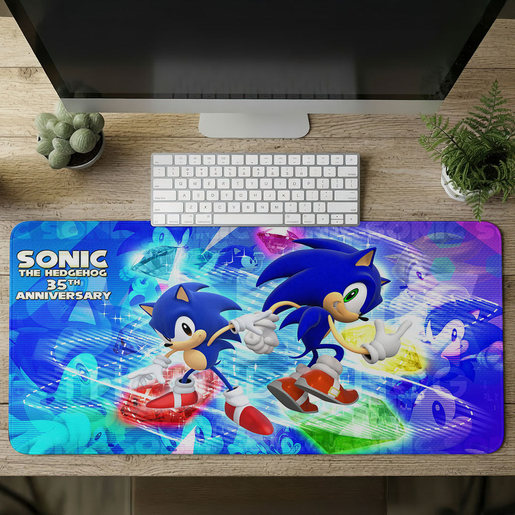 Sonic the Hedgehog 35th Anniversary Custom Gaming Desk Mat – TMTHU7142