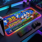 Sonic the Hedgehog 35th Anniversary Custom Gaming Desk Mat – TMTHU7143