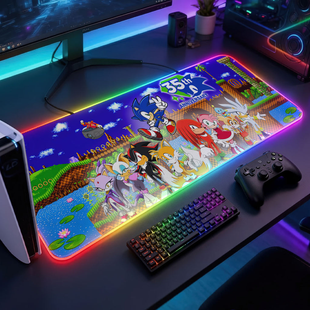 Sonic the Hedgehog 35th Anniversary Custom Gaming Desk Mat – HOATT19189