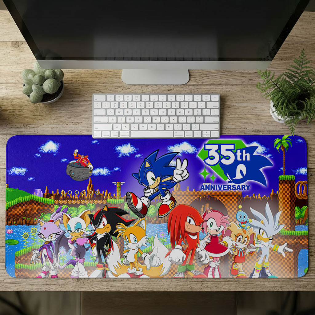 Sonic the Hedgehog 35th Anniversary Custom Gaming Desk Mat – HOATT19189