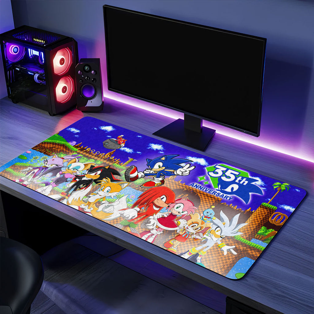 Sonic the Hedgehog 35th Anniversary Custom Gaming Desk Mat – HOATT19189