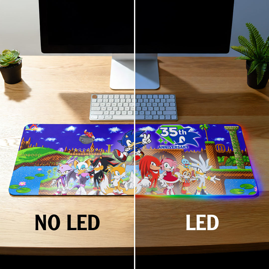 Sonic the Hedgehog 35th Anniversary Custom Gaming Desk Mat – HOATT19189