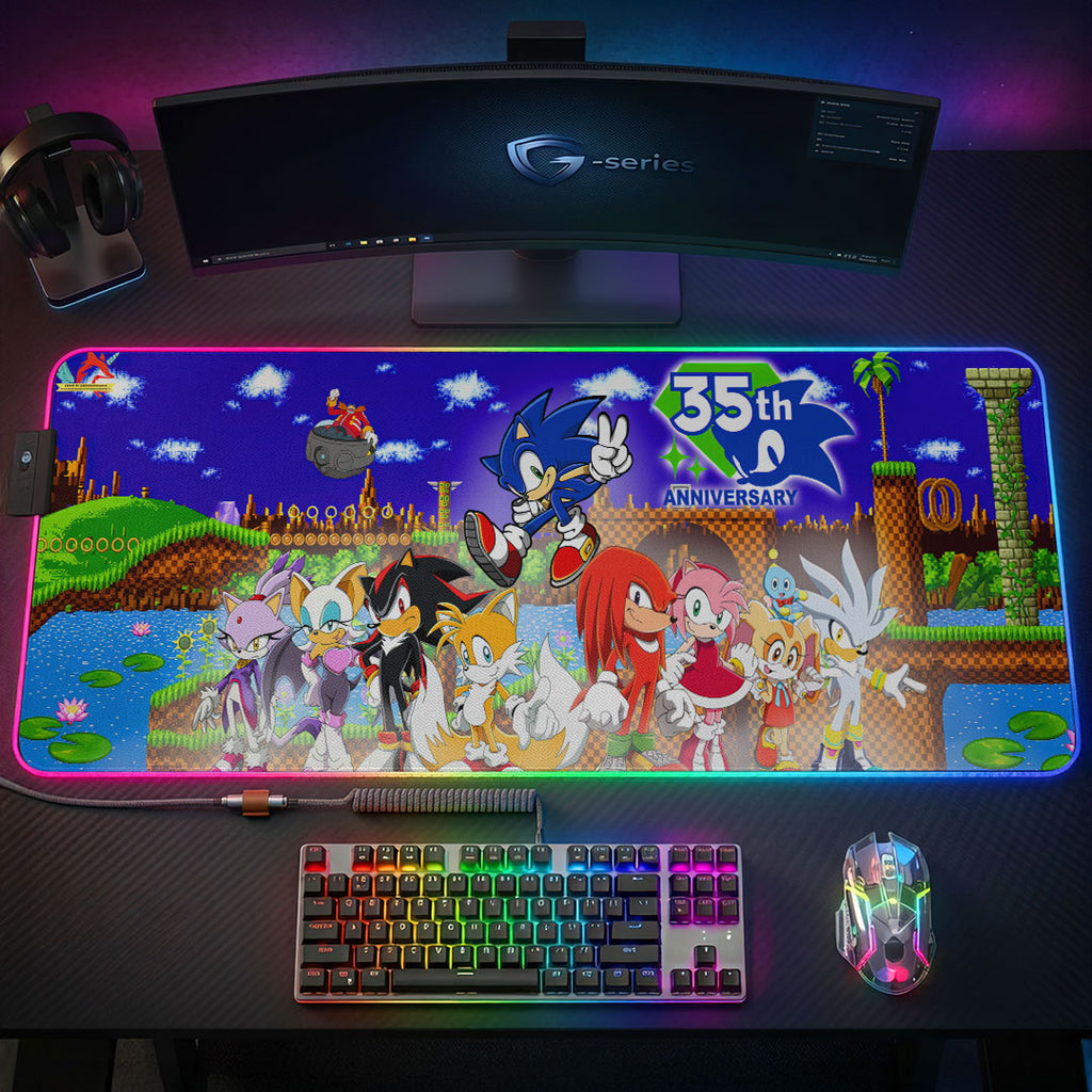 Sonic the Hedgehog 35th Anniversary Custom Gaming Desk Mat – HOATT19189