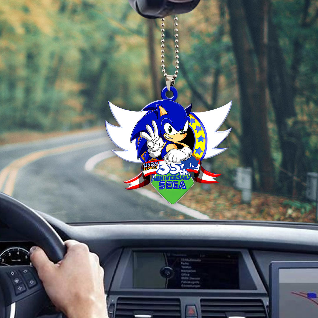 Sonic the Hedgehog 35th Anniversary Custom shape 2-sided Acrylic Car Ornament – HOATT19156