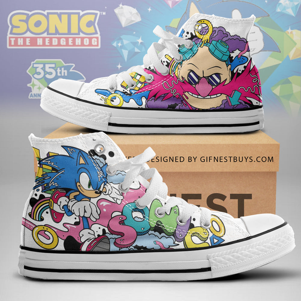 Sonic the Hedgehog High Top Canvas Shoes – TMTHU7230