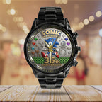 Sonic the Hedgehog 35th Anniversary Black Stainless Steel Watch – TANTN23989