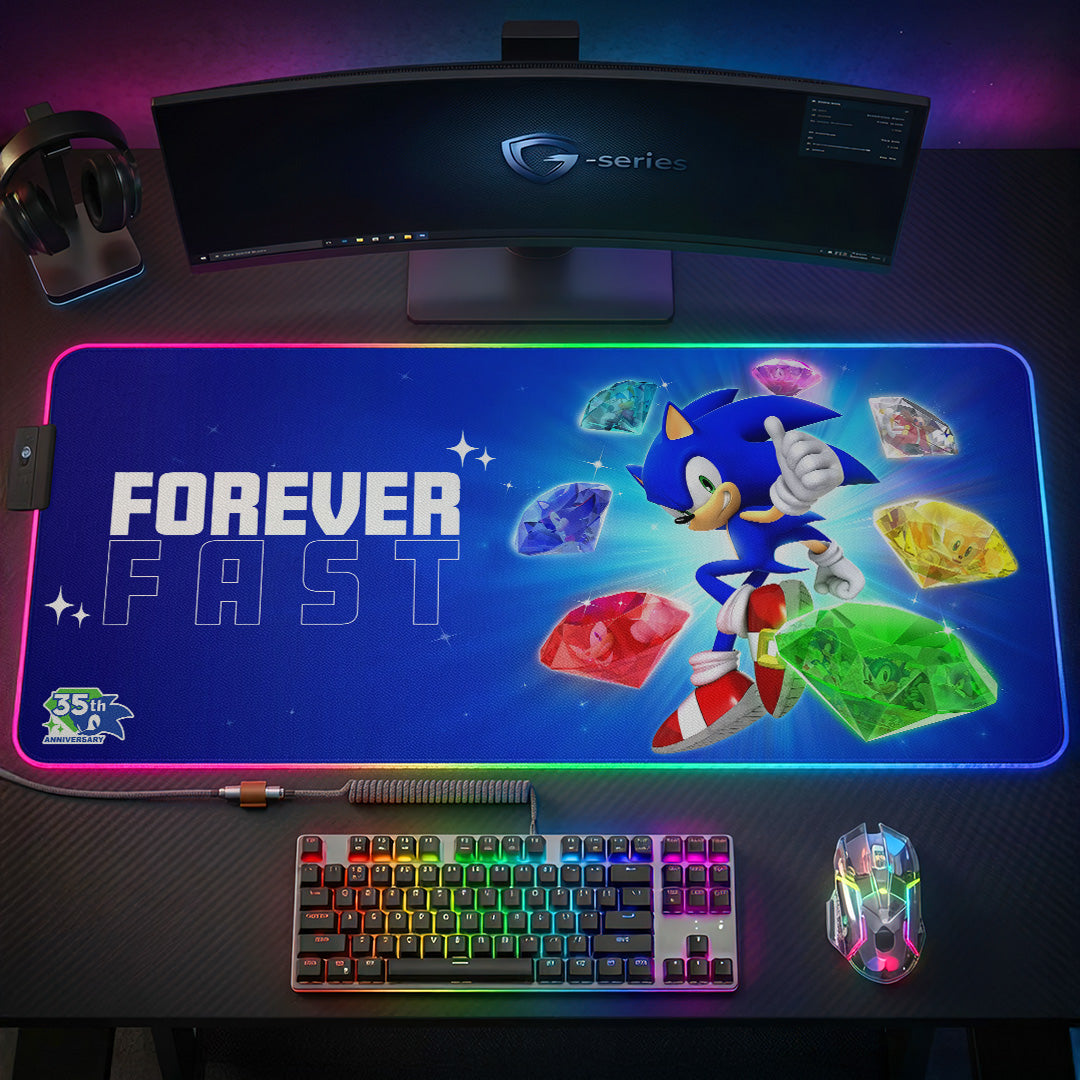 Sonic the Hedgehog 35th Anniversary Custom Gaming Desk Mat – GNE7220