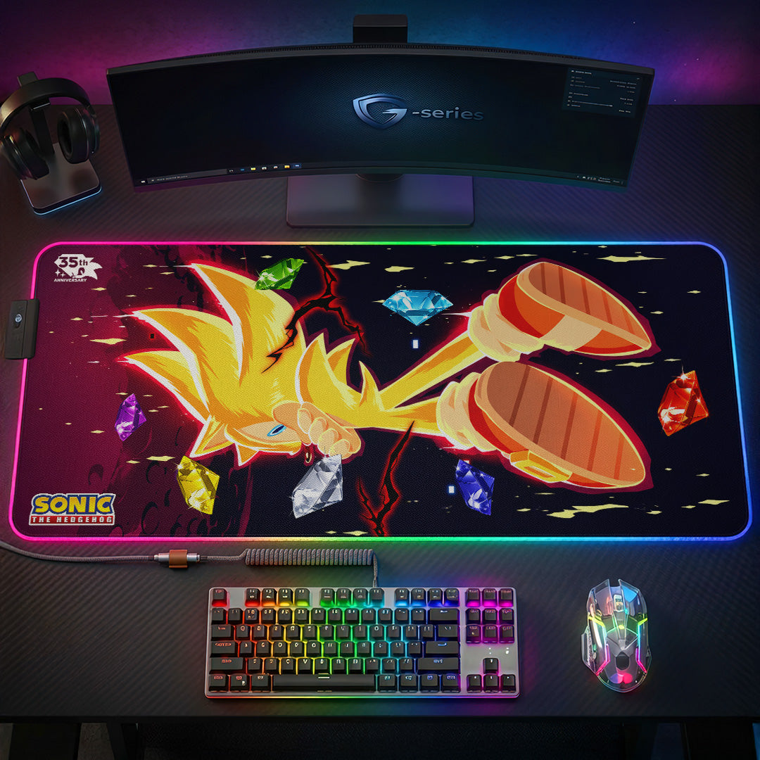 Sonic the Hedgehog 35th Anniversary Custom Gaming Desk Mat – GNE7409