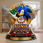Sonic the Hedgehog 35th Anniversary Custom Shape Acrylic Plaque – GNE7251