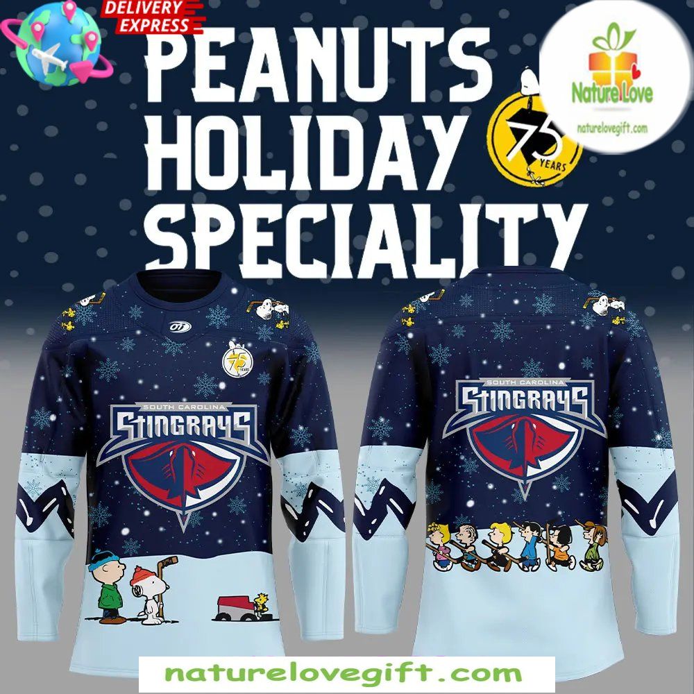 South Carolina Stingrays Peanuts Night Hockey Jersey