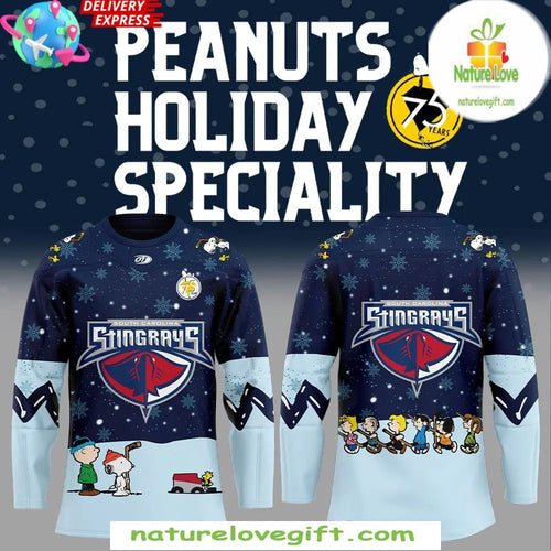 South Carolina Stingrays Peanuts Night Hockey Jersey