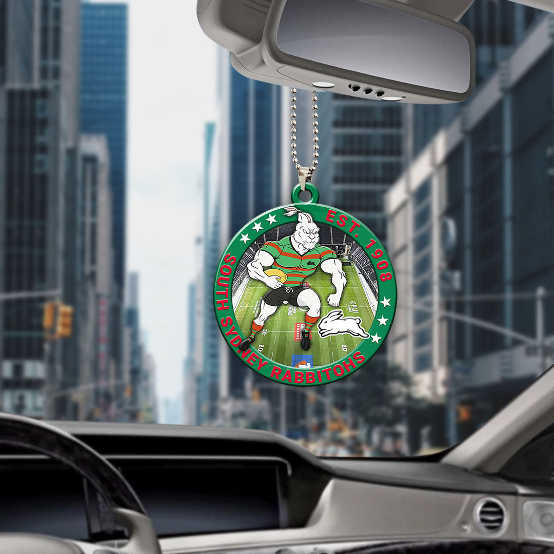South Sydney Rabbitohs Custom Shape 2-sided Acrylic Car Ornament – HOATT13379