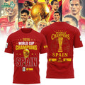 Spain National Football Team 2026 Wolrd Cup Champions Red Shirt