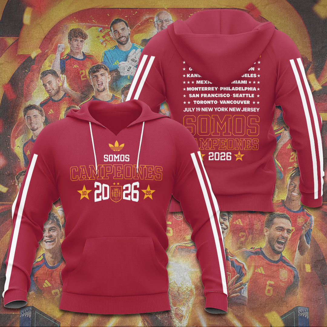 Spain National Team 2026 FIFA World Cup Champions 3D Apparel – TANTN24364