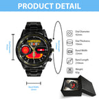 Spain National Team 2026 FIFA World Cup Champions Black Stainless Steel Watch - TANTN24478