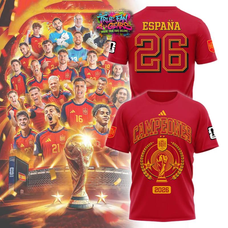 Spain World Cup Champions 2026 Special New Tee Shirt