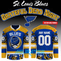 St. Louis Blues x Grateful Dead Night Collab 2026 Hockey Jersey