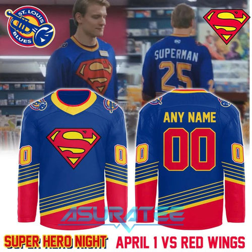St. Louis Blues x Supper Hero Night 2025 Hockey Jersey