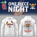 St. Louis Cardinals x One Piece Night White Hoodie - Anime MLB Crossover Apparel