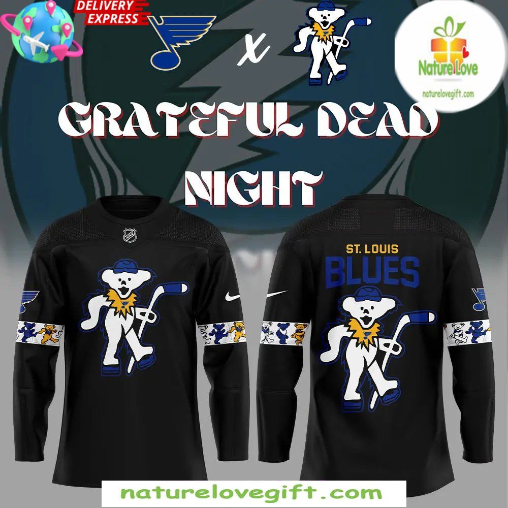 Blues Grateful Dead Hockey Jersey St Louis NHL Fan Gear