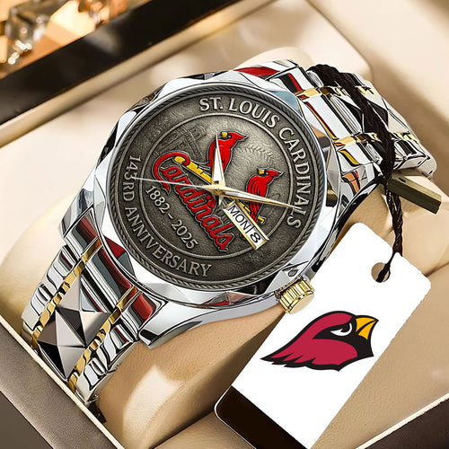 St. Louis Cardinals 143rd Anniversary 2025 Alloy Luxury Quartz Watch – TANTN16200
