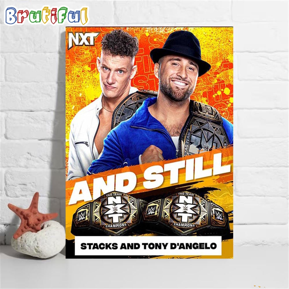 Stacks And Tony D’Angelo Are Still The WWE NXT Tag Team Champions Wall Art Poster Canvas