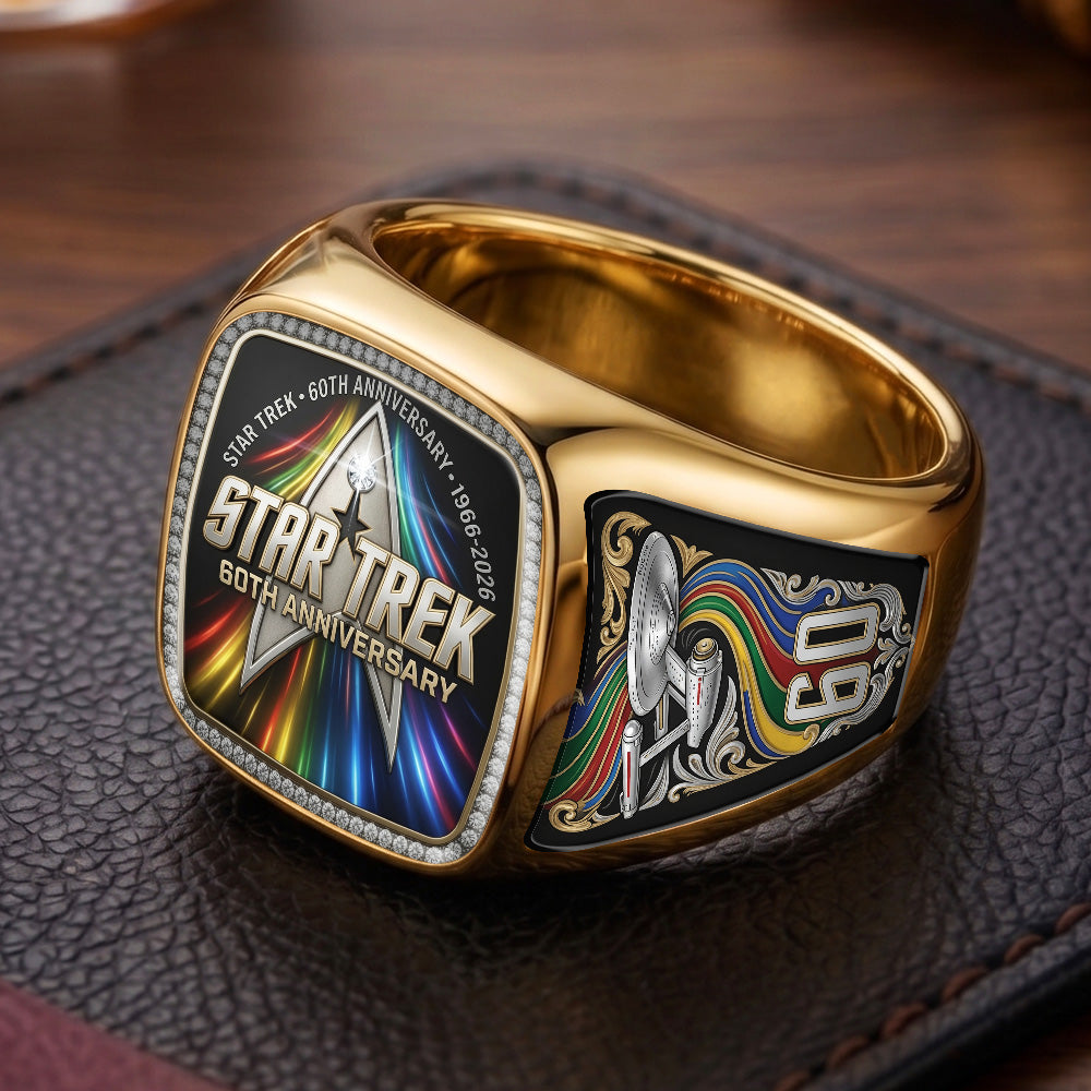 Star Trek 60th Anniversary 3D Engraved Ring – TMTHU7039
