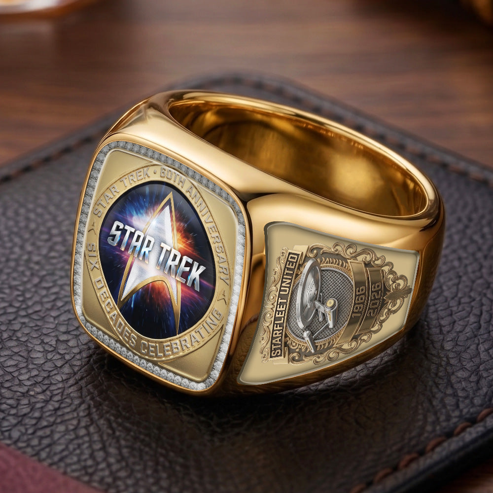 Star Trek 60th Anniversary 3D Engraved Ring – TMTHU7040