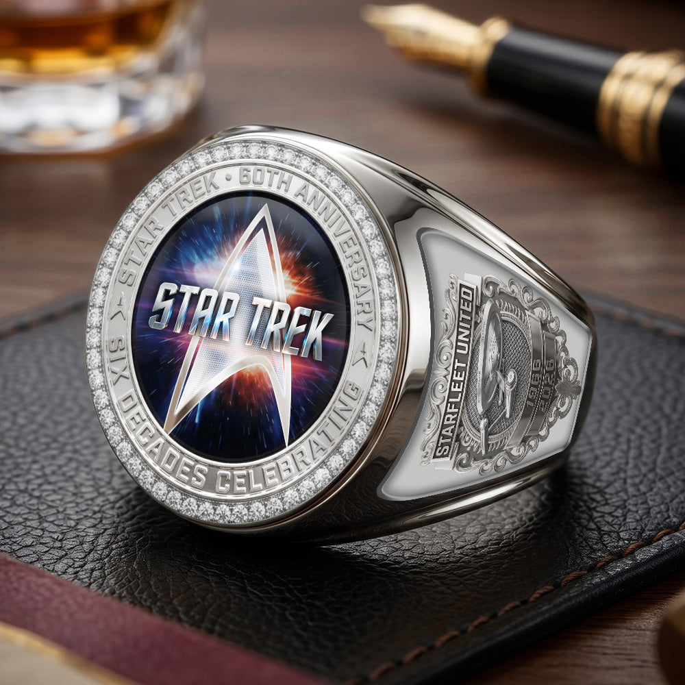 Star Trek 60th Anniversary 3D Engraved Ring – TMTHU7040