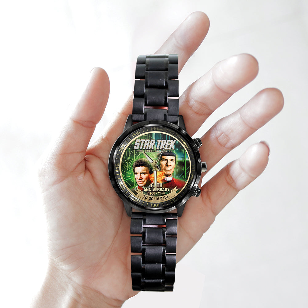 Star Trek 60th Anniversary Black Stainless Steel Watch - TMTHU7844